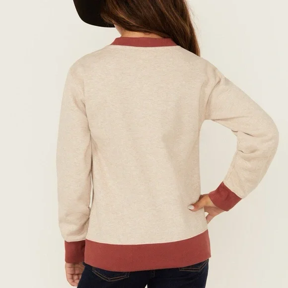 Ariat Girls Western Cowgirl Sweatshirt Rodeo Horse Graphic Youth Small 8 - Picture 2 of 8